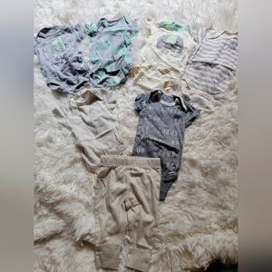 Lot of Grey and Elephant Onesies